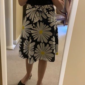 INC A LINE  black and white skirt .